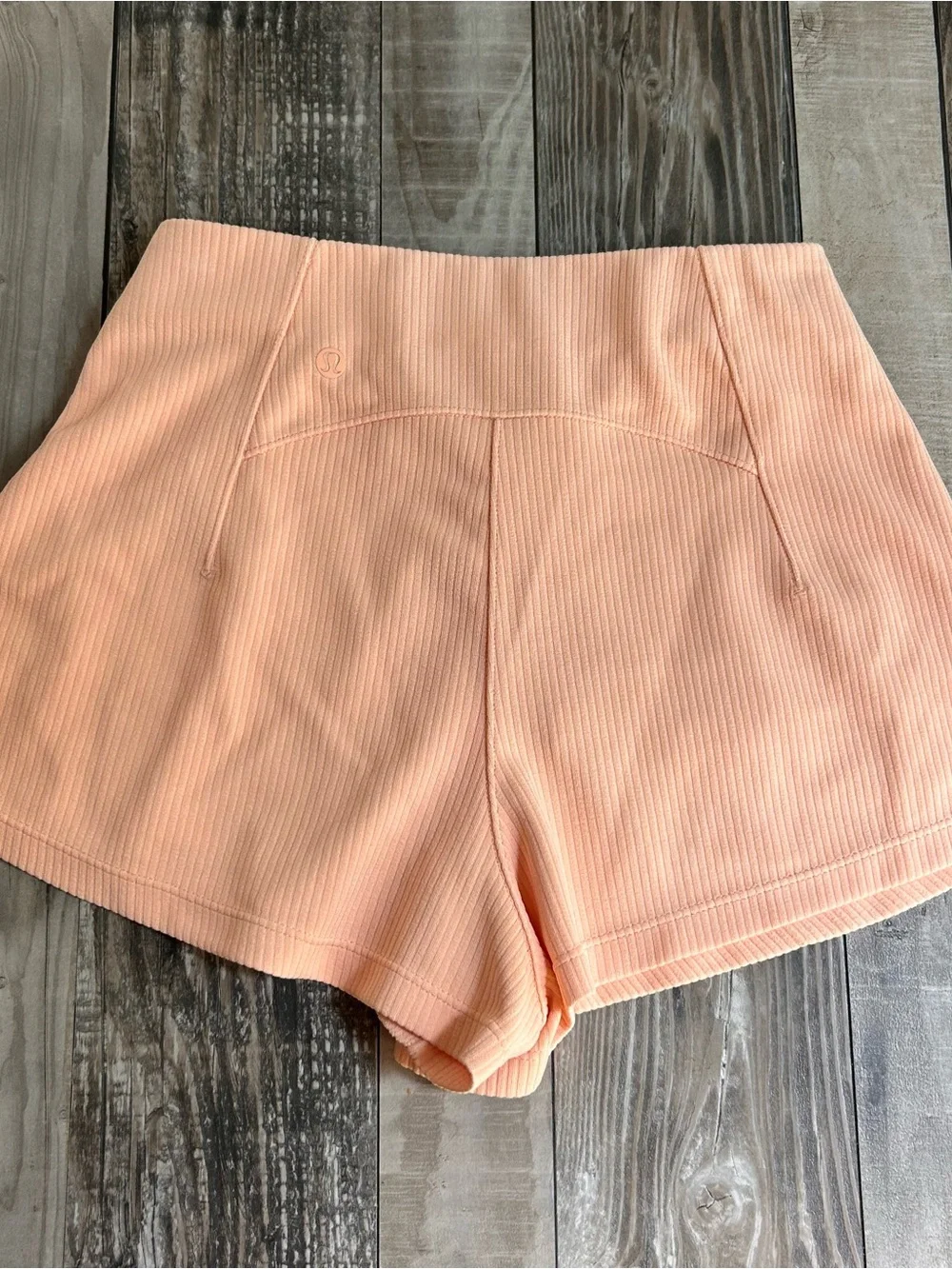 lululemon athletica Peach Ribbed High-Rise Women’s Shorts Softstreme